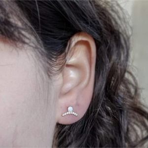 TwoBirch 18k Yellow Gold over Sterling Silver Cubic Zirconia Earring Trio Set